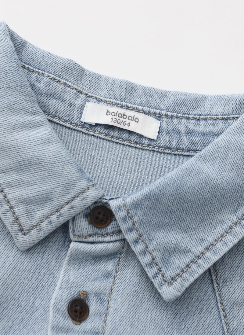 Balabala Blue Kids Boys Denim short-sleeved shirt for Men | Best Price UAE