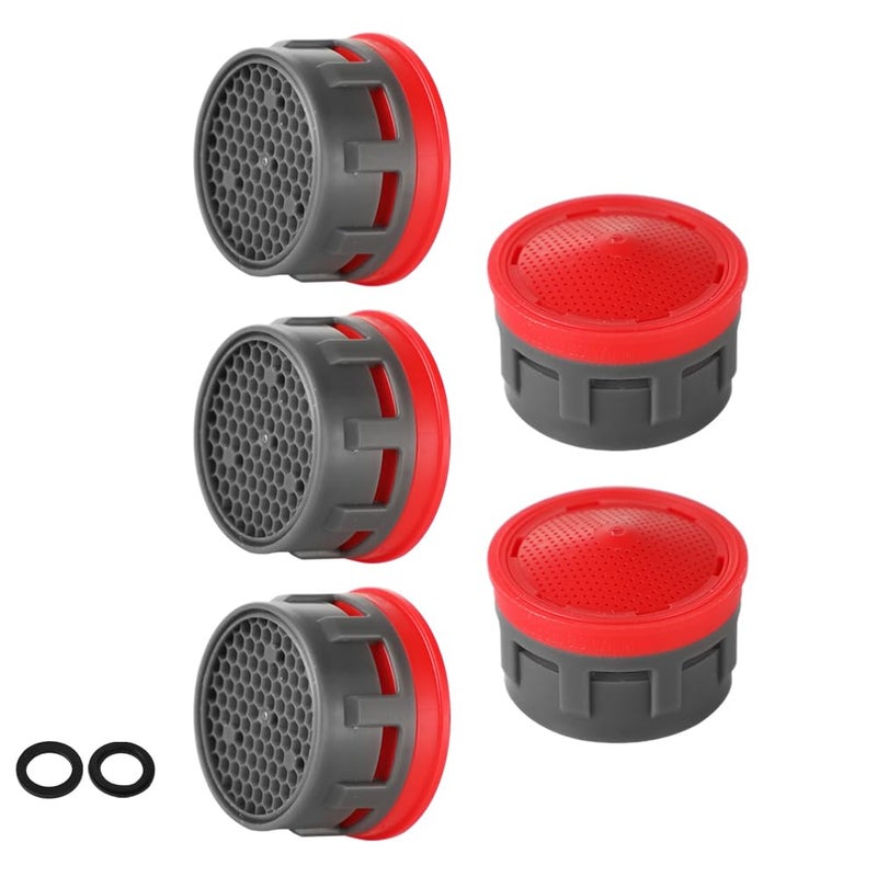 JQK Faucet Aerator 22 GPM Flow Retrictor Insert Aerators Replacement Parts Only Work for Bathroom Sink Faucets 5 Pack Standard Size FAN22P5
