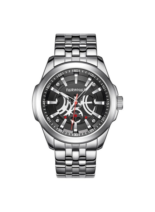 مارك وارفيلد الرجل الجديد ساعة مارك فيرفيل للرجال كوارتز - علبة وسوار معدني فضي، قرص مضيء، تصميم كلاسيكي للأعمال - Image 1