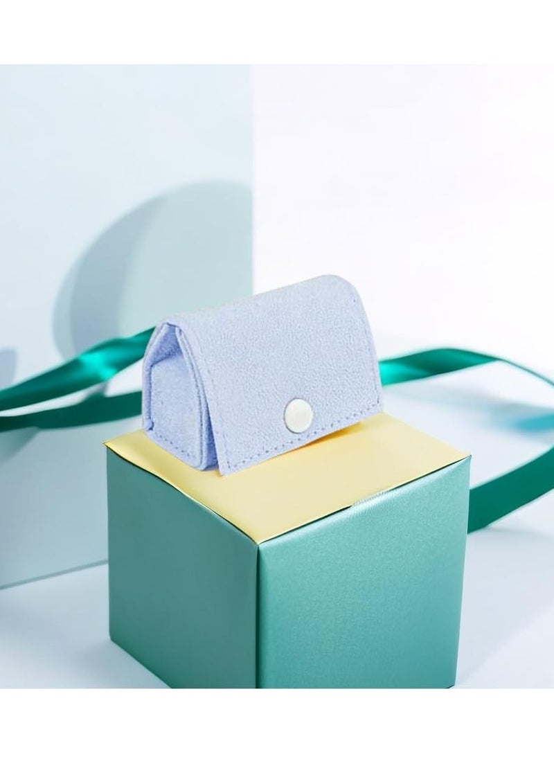 Excefore - Velvet Ring Box, Mini Velvet Ring Boxes Blue Rings Bags, Jewelry Pouch for Earrings Rings, Ideal Gift for Women, Girls, Wife, Mom, Daughter, and Friends - Image 1