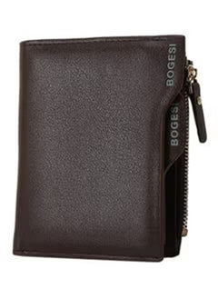 BOGESI Men's Wallet Imitation Leather Wallet for Men  Classic Pattern Wallet  Secure Large Capacity Double Fold Multi-card Leather Wallets for Men and coin purse brown,One size  - Image 2