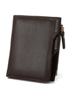 BOGESI Men's Wallet Imitation Leather Wallet for Men  Classic Pattern Wallet  Secure Large Capacity Double Fold Multi-card Leather Wallets for Men and coin purse brown,One size  - Image 3