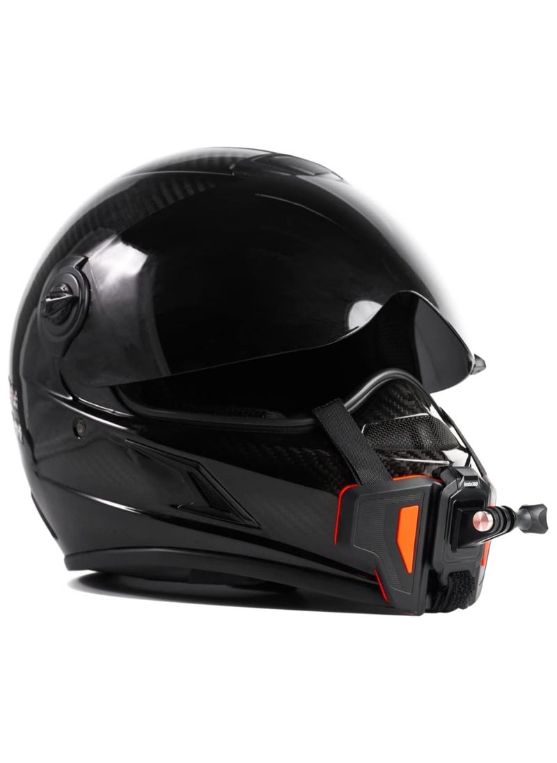 Insta360 Motorcycle Full Face Helmet Chin Mount for Action Camera First Person POV Vlogging  - Image 1