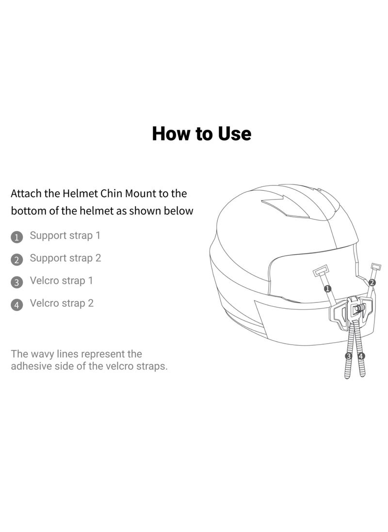 Insta360 - Motorcycle Full Face Helmet Chin Mount for Action Camera First Person POV Vlogging - Image 1