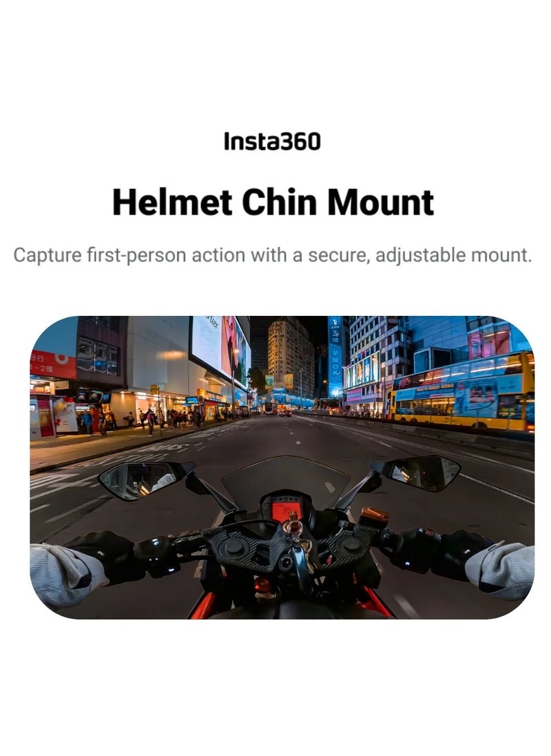 Insta360 Motorcycle Full Face Helmet Chin Mount for Action Camera First Person POV Vlogging  - Image 3
