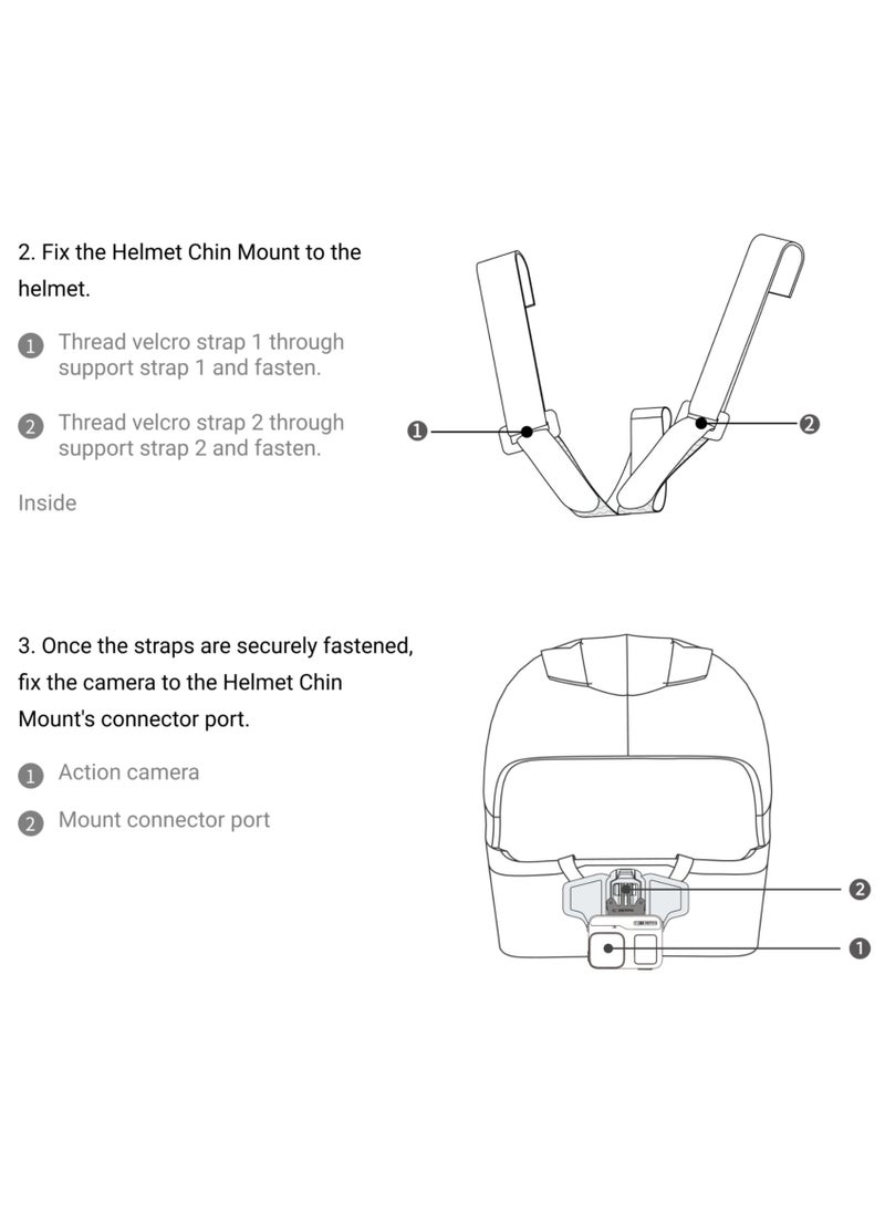 Insta360 - Motorcycle Full Face Helmet Chin Mount for Action Camera First Person POV Vlogging - Image 1