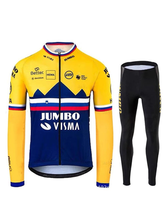 Jumbo Summer New Thin Long-sleeved Trousers Riding Clothes Men's And Women's Road Bike Breathable Quick-drying Riding Suit