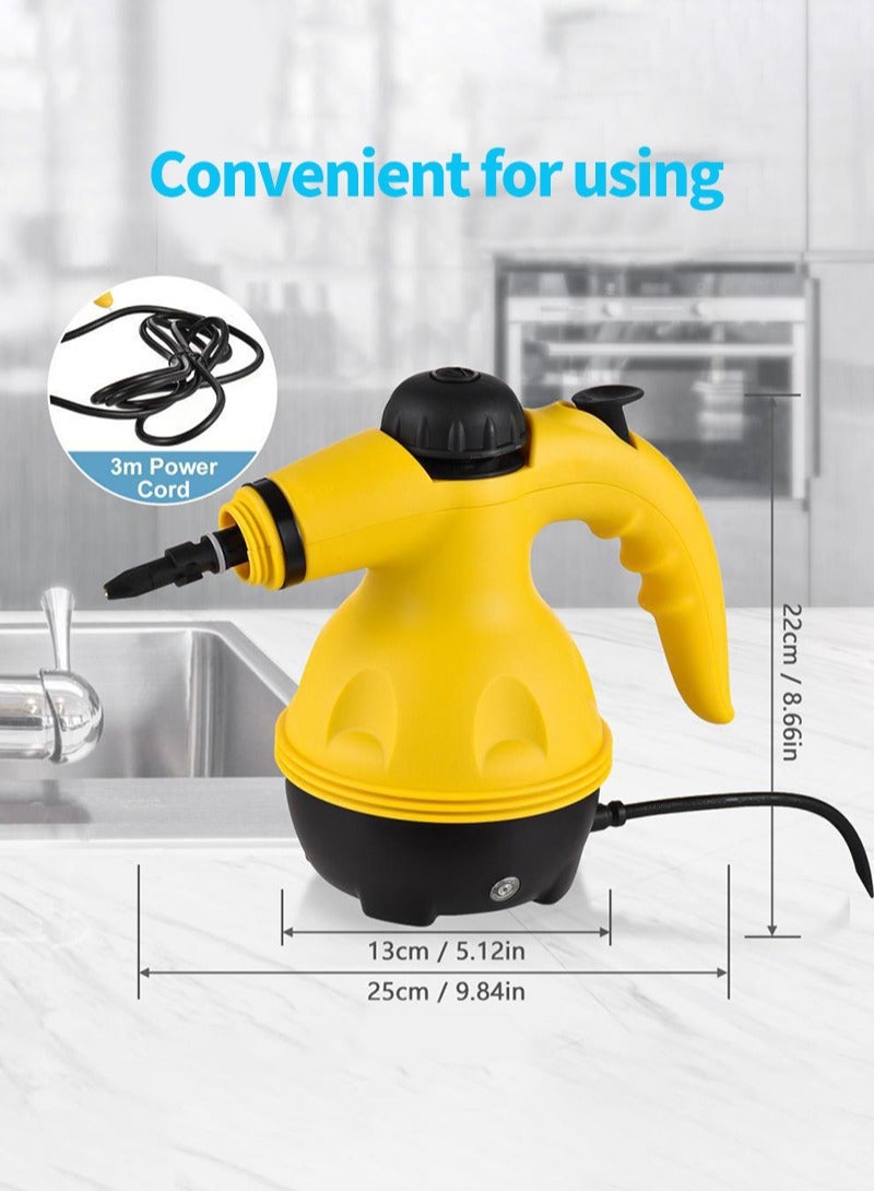 ACHAS Portable Handheld Steam Cleaner 1000w Multifunctional High Temperature With 9 Pieces Accessories Suitable For Kitchen Sofa Bathroom Window - Image 4