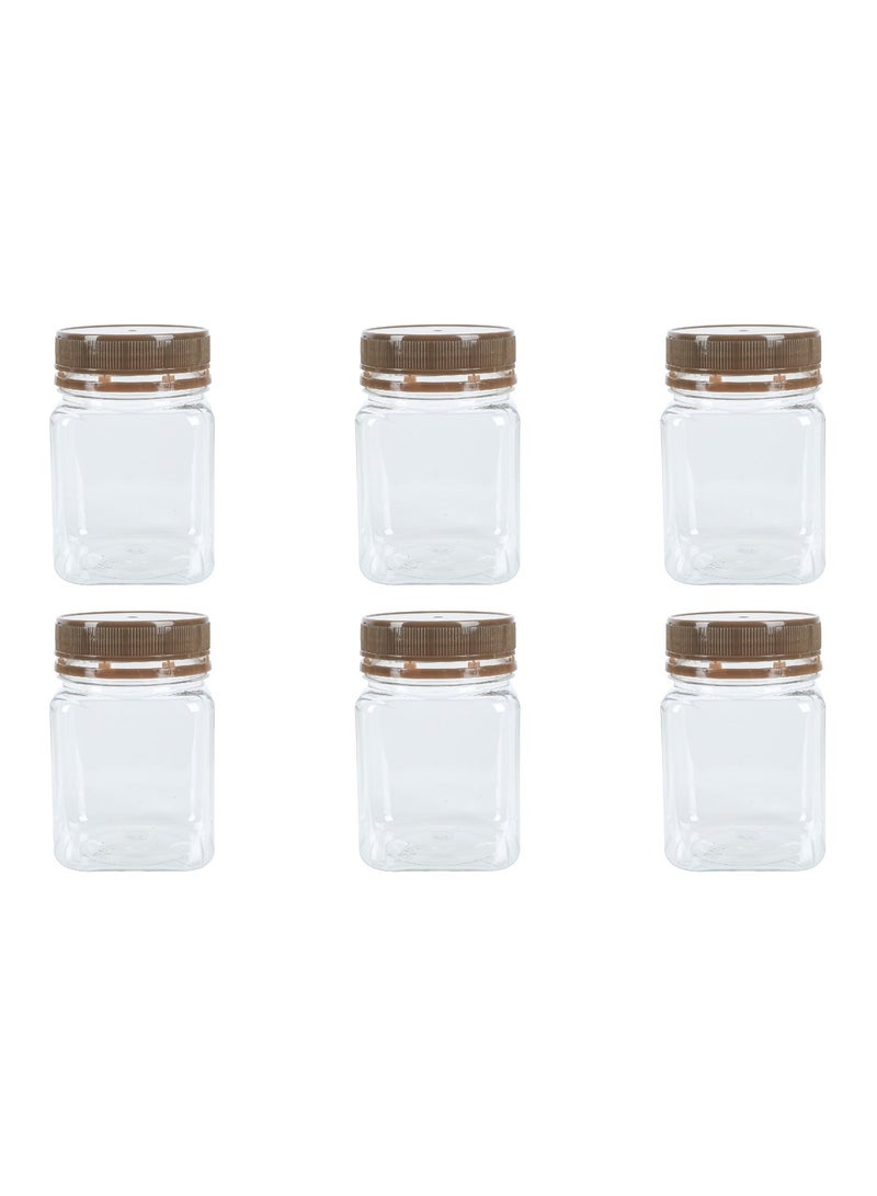 الغافة شنطة علب بهارات ,عدد 6قطع , سعة 200 ملي, لون خشبي , من  الغافة - Image 2