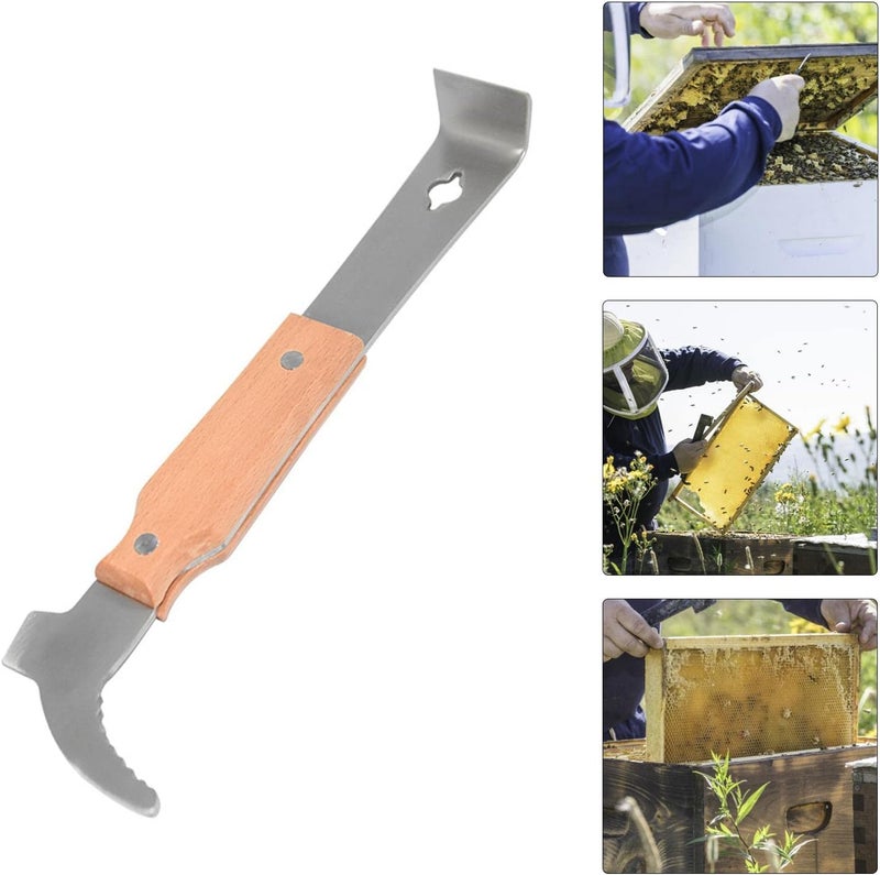 كلاراكو مكشطة مشط من الفولاذ المقاوم للصدأ، أداة للنحل، مكشطة خطافية للمشط، مكشطة نحل متينة، رافعة نحل للنحالين - Image 2