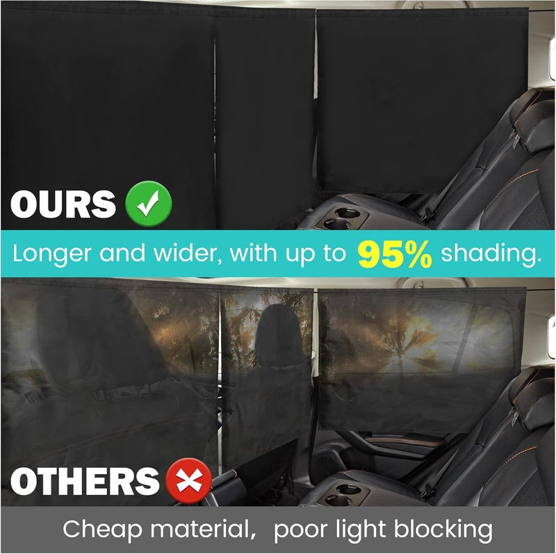 VANPET Oversized Car Curtains 3-Piece Set - Image 5