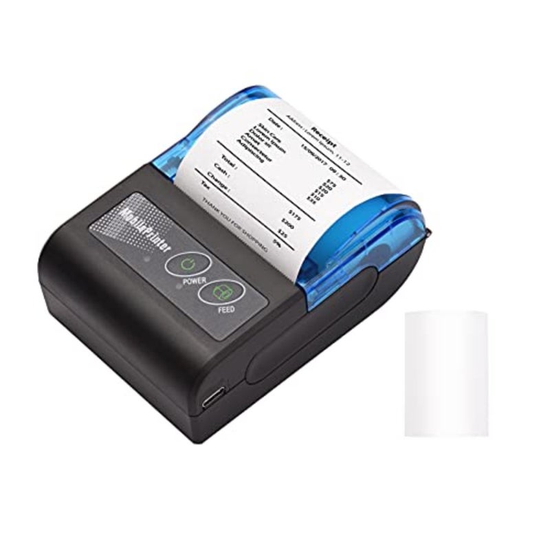 Mini Thermal Printer 2 Inch Wireless USB Receipt Ticket Printer Compatible With iOS Android For Restaurant Retail Sales 58mm Print Paper - Image 1