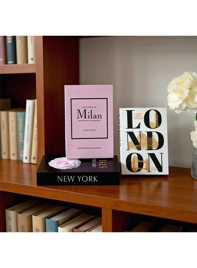 3 قطع كتب مزيفة للديكور، كتب زخرفية لديكور المنزل، كتب مزيفة لعرض غرفة المعيشة - Image 3