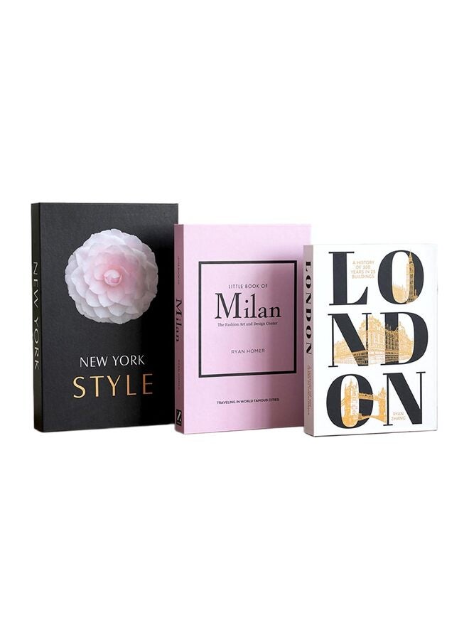 3 قطع كتب مزيفة للديكور، كتب زخرفية لديكور المنزل، كتب مزيفة لعرض غرفة المعيشة - Image 1