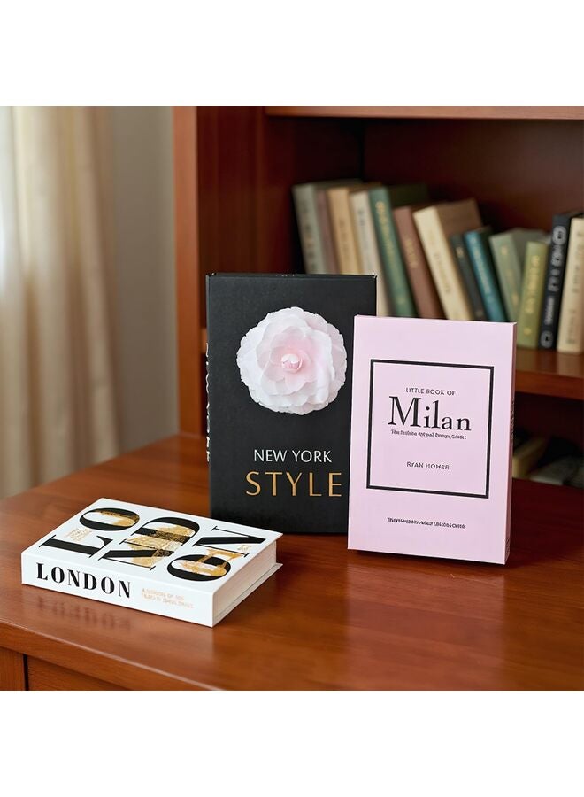 3 قطع كتب مزيفة للديكور، كتب زخرفية لديكور المنزل، كتب مزيفة لعرض غرفة المعيشة - Image 5