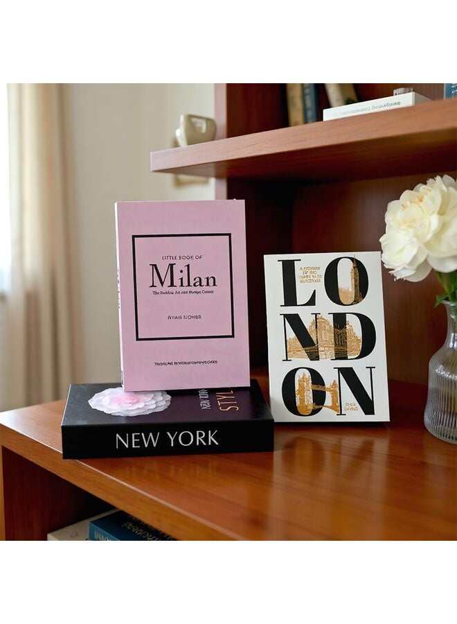 3 قطع كتب مزيفة للديكور، كتب زخرفية لديكور المنزل، كتب مزيفة لعرض غرفة المعيشة - Image 4