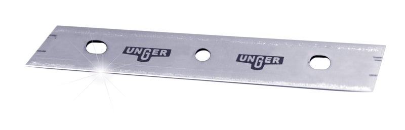 Unger Commercial 4 Stainless Steel Premium Glass Scraper Blades Pack of 10  DualSided for Efficient Debris Removal