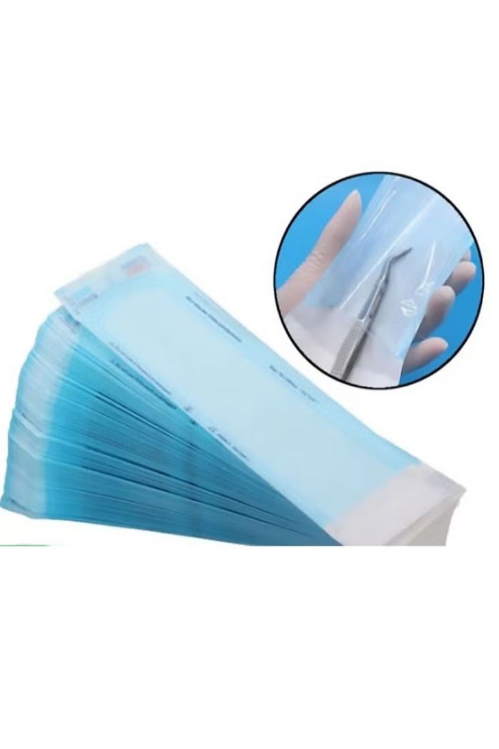 HK Pack Of 2 (400pc) Piece Self Sealing Sterilization Pouch White/Blue 90mmx260mm Small - Image 3