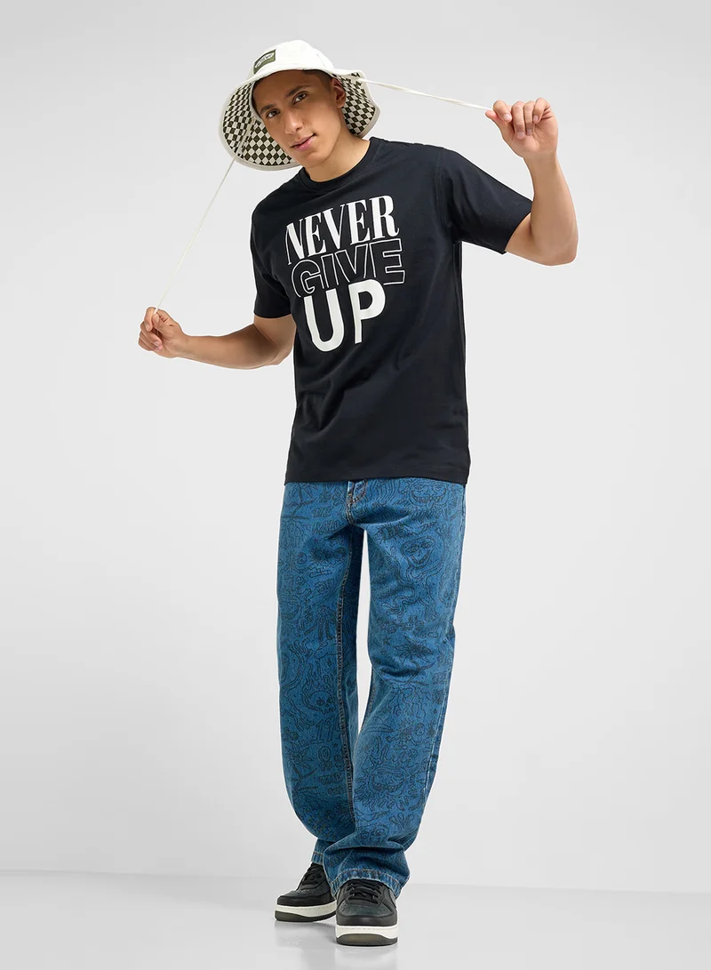 Seventy Five Basics Printed T-Shirt