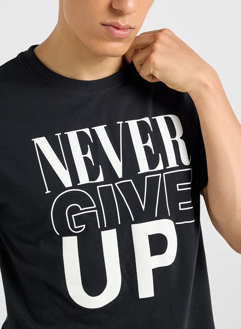 Seventy Five Basics Printed T-Shirt