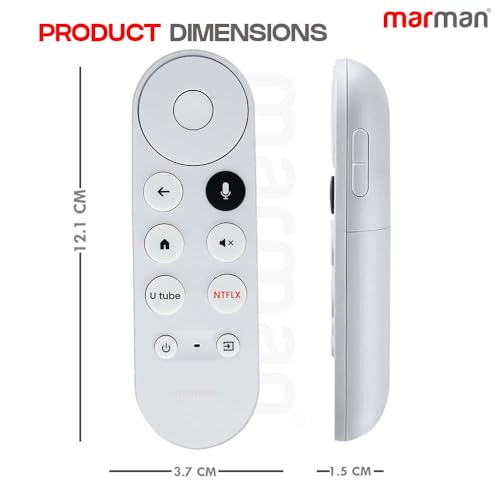 marman® Compatible with Google Cromecast Remote Original Suitable for G9N9N Smart 4K Tv Snow Streaming Media Player with Voice Command - Pairing Required - Image 4