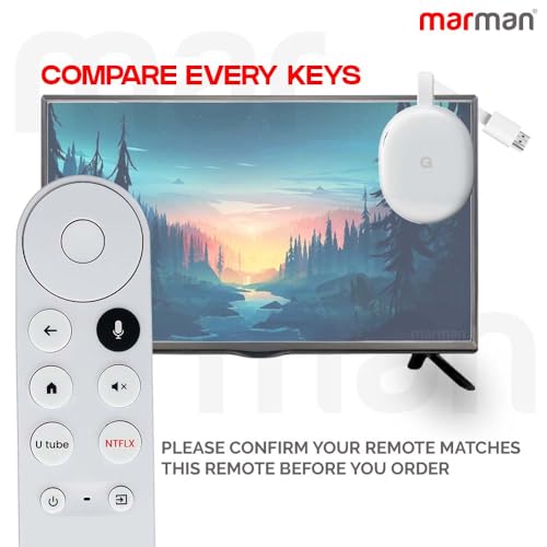marman® Compatible with Google Cromecast Remote Original Suitable for G9N9N Smart 4K Tv Snow Streaming Media Player with Voice Command - Pairing Required - Image 5