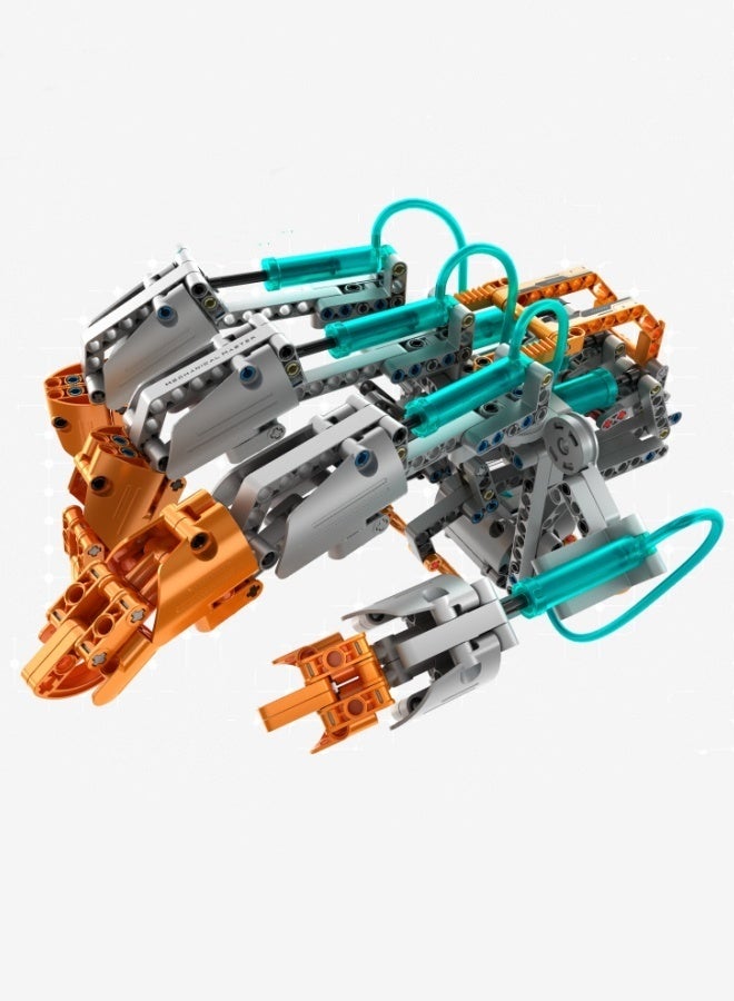 M MIAOYAN Hydraulic mechanical building blocks arm gloves building blocks boy plug-in assembly children's educational assembly toys  - Image 2