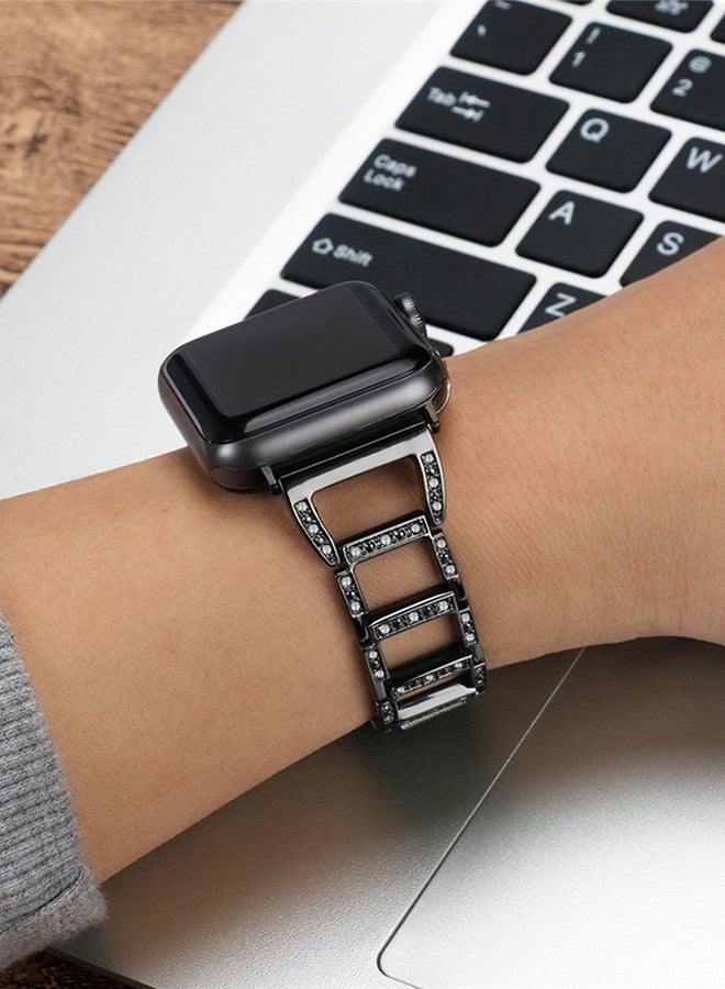 ISank Replacement Watch Band For Apple Watch Series 3/2/1 38mm Black - Image 3