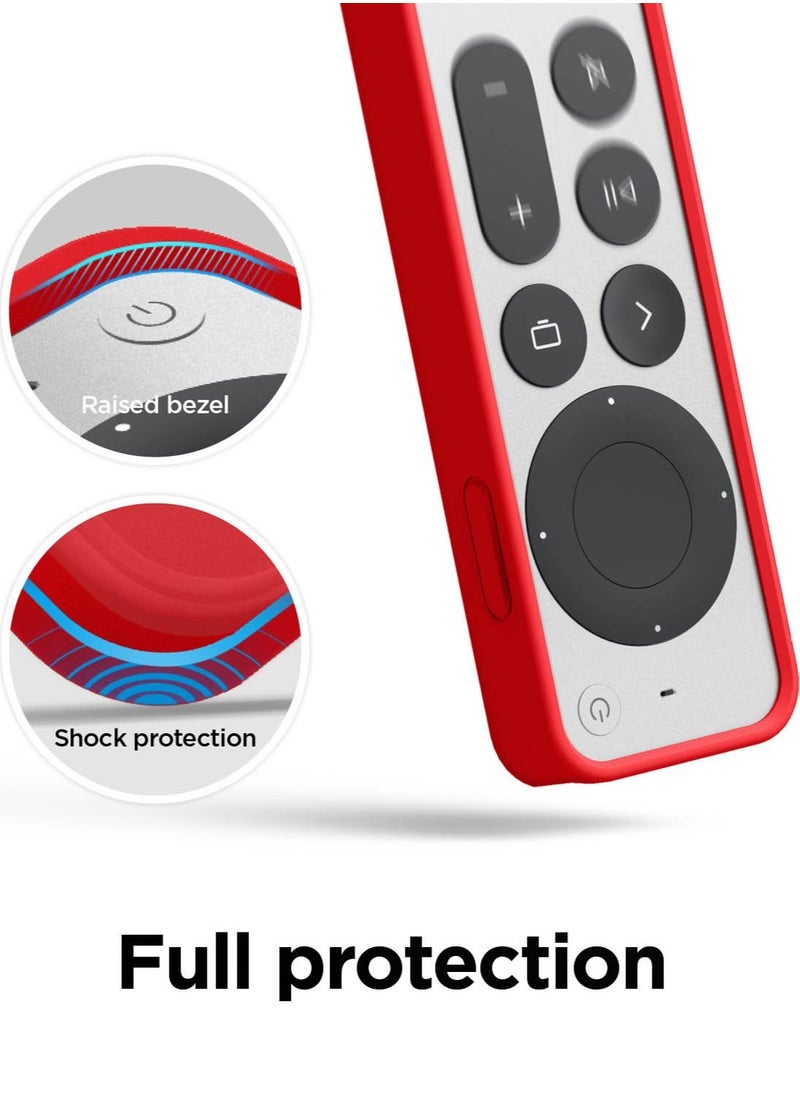 Elago - R2 Slim for Apple TV 4K HD Siri Remote 3rd Generation (2022) and Apple TV Siri Remote 2nd Gen (2021) Case Cover with Full Access to All Functions - Red - Image 1