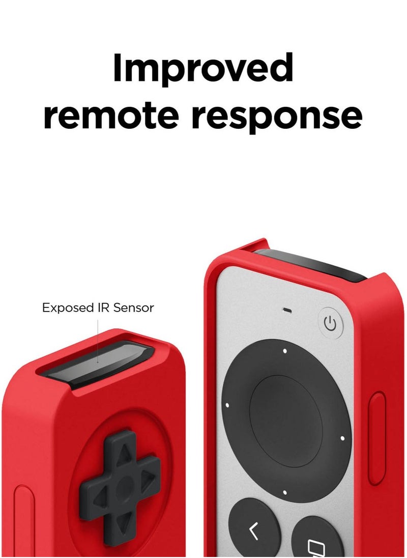 Elago - R2 Slim for Apple TV 4K HD Siri Remote 3rd Generation (2022) and Apple TV Siri Remote 2nd Gen (2021) Case Cover with Full Access to All Functions - Red - Image 1