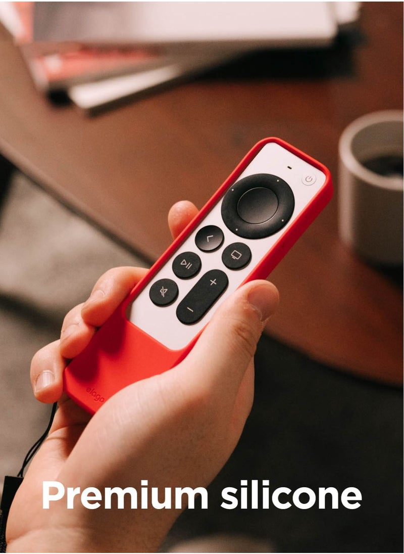 Elago - R2 Slim for Apple TV 4K HD Siri Remote 3rd Generation (2022) and Apple TV Siri Remote 2nd Gen (2021) Case Cover with Full Access to All Functions - Red - Image 1