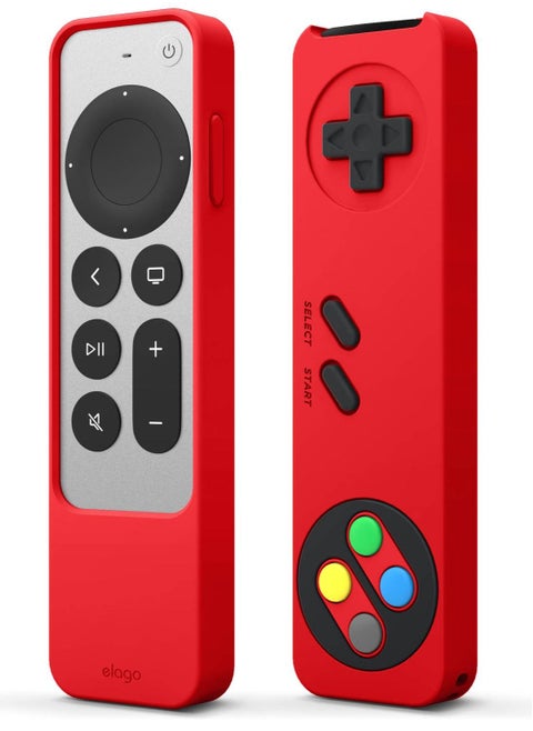 R2 Slim for Apple TV 4K HD Siri Remote 3rd Generation (2022) and Apple TV Siri Remote 2nd Gen (2021) Case Cover with Full Access to All Functions - Red