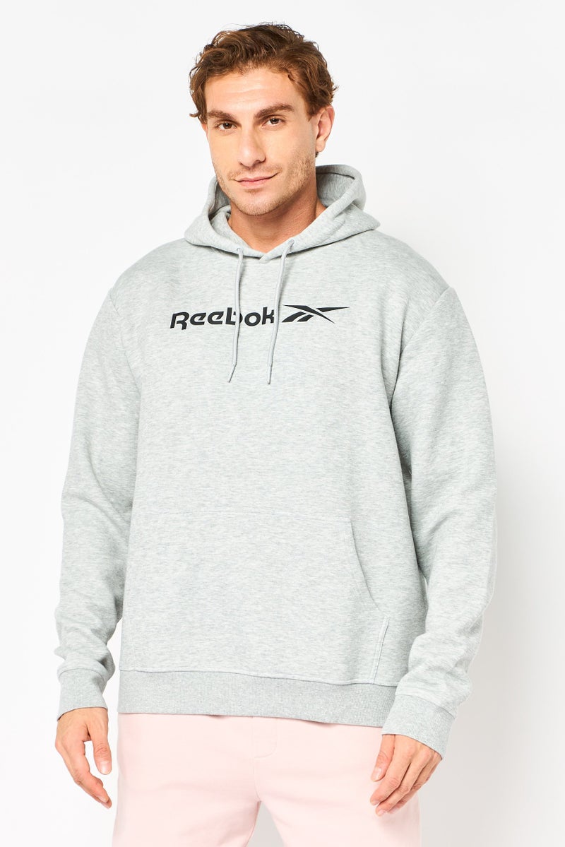 Reebok Men Sportswear Fit Long Sleeve Outdoor Hoodie, Heather Grey - Image 1
