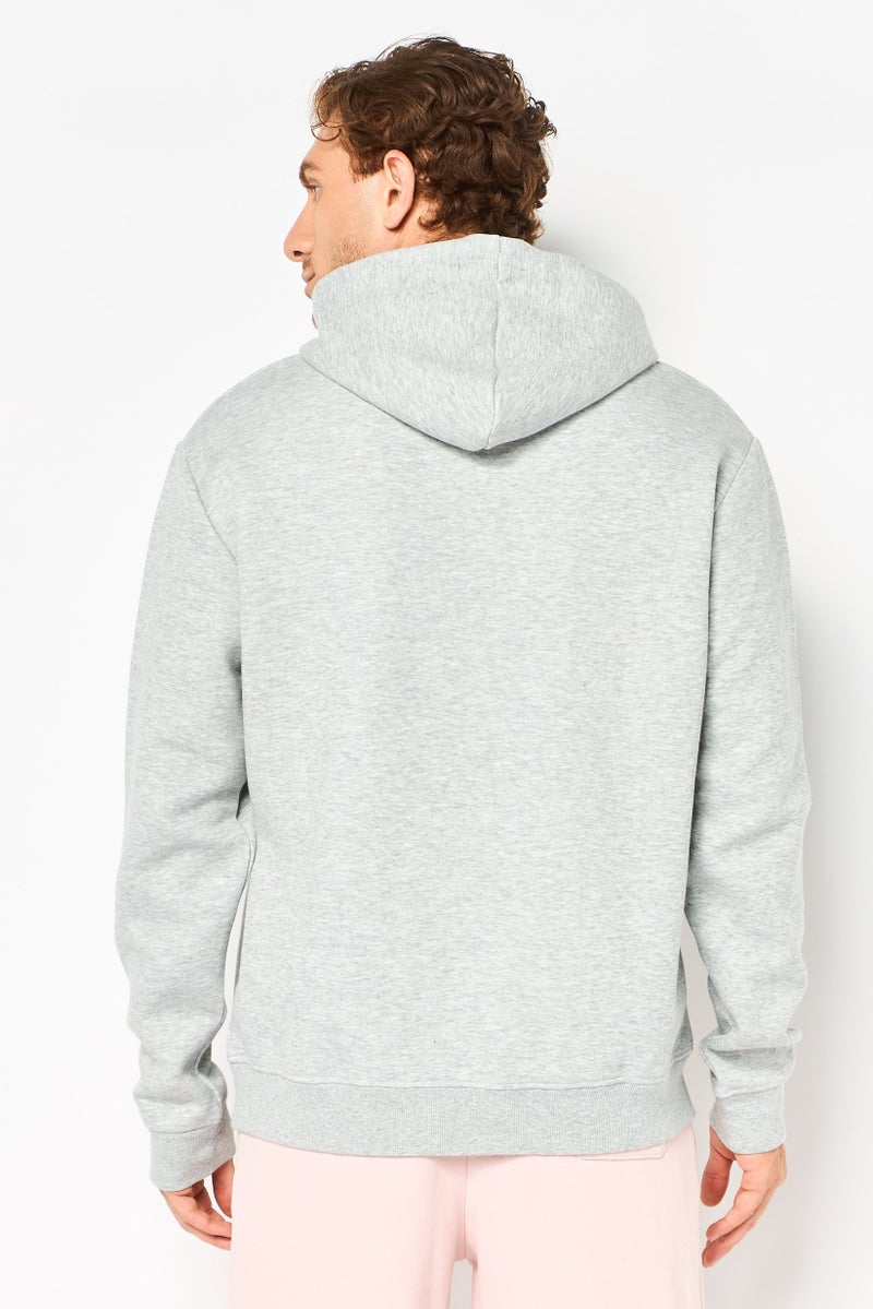 Reebok Men Sportswear Fit Long Sleeve Outdoor Hoodie, Heather Grey - Image 4