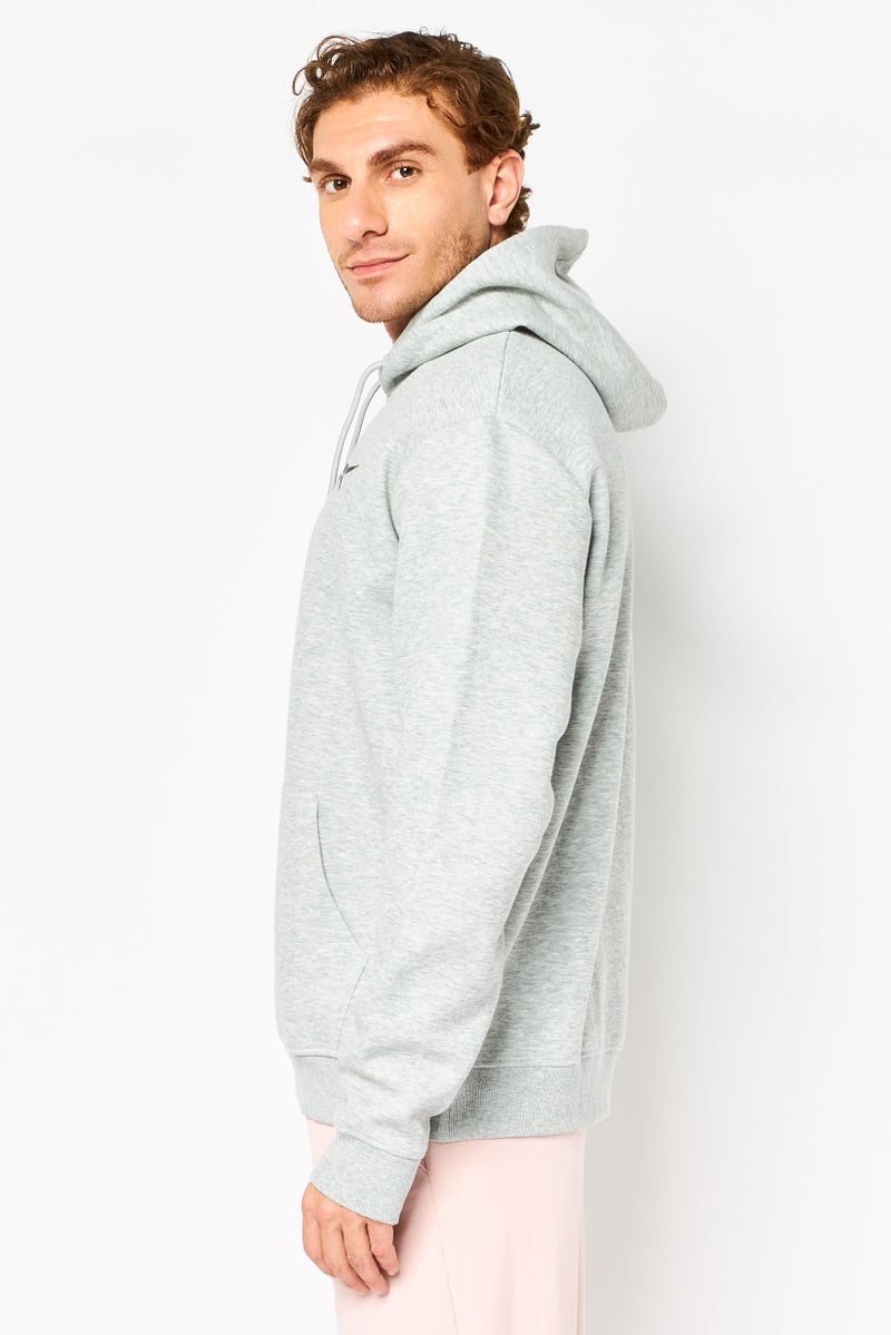 Reebok Men Sportswear Fit Long Sleeve Outdoor Hoodie, Heather Grey - Image 3