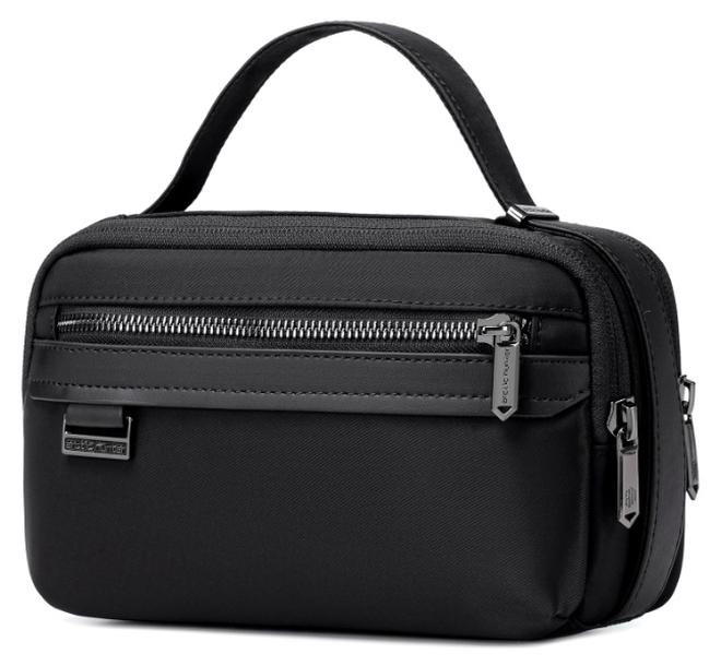 أركتيك هانتر حقيبة أدوات الزينة الصغيرة Arctic Hunter للرجال، حقيبة أدوات الحلاقة للسفر، حقيبة تخزين من النايلون المقاوم للماء مع جيوب متعددة لجواز السفر والنقود - Image 1