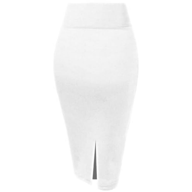HandC Women Premium Nylon Ponte Stretch Office Pencil Skirt High Waist Made in The USA Below Knee - Image 5