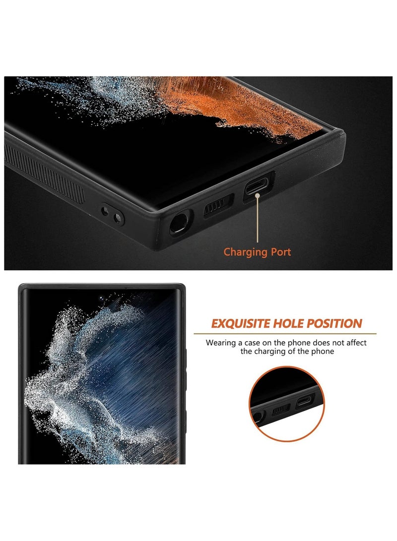 Case Compatible with Samsung Galaxy S24 Ultra Back Protective Case, Pure Color Lightweight Magnetic PU Leather Case for Samsung Galaxy S24 Ultra - Image 4