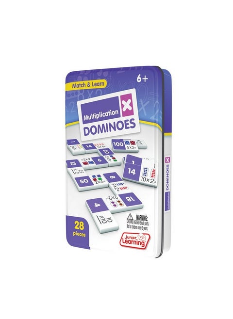 Multiplication Dominoes Game Set 28 Pieces Ages 7 9 Math Skills Grade 2 3