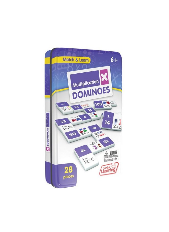 Junior Learning Multiplication Dominoes Game Set 28 Pieces Ages 7 9 Math Skills Grade 2 3  - Image 3
