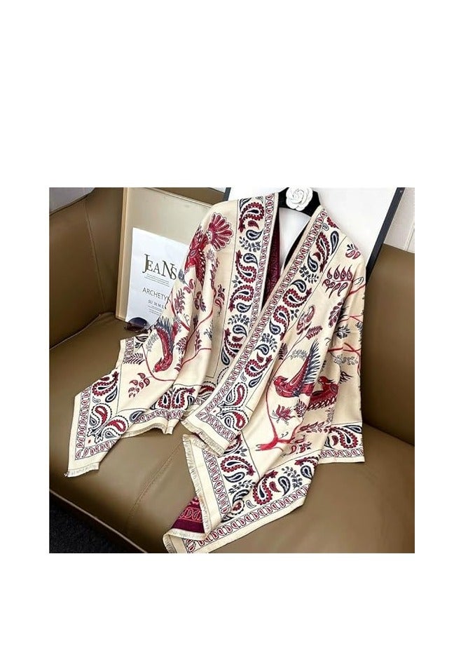 اوشحة للنساء، شالات باشمينا ناعمة متعددة الاستخدامات، شال بطانية، اوشحة كبيرة للنساء، شال لف للارتداء في المساء والبطانية، رداء بونشو مفتوح من الامام - Image 5