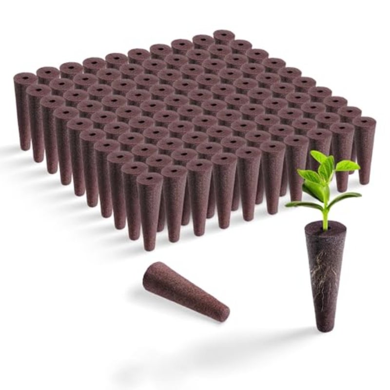100 PCS Hydroponics Grow Sponges Seed Pods Replacement for AeroGarden Seedling Starter Sponges Kit Refill Root Growth Sponges for Indoor Hydroponic Garden System Home Office Use - Image 1