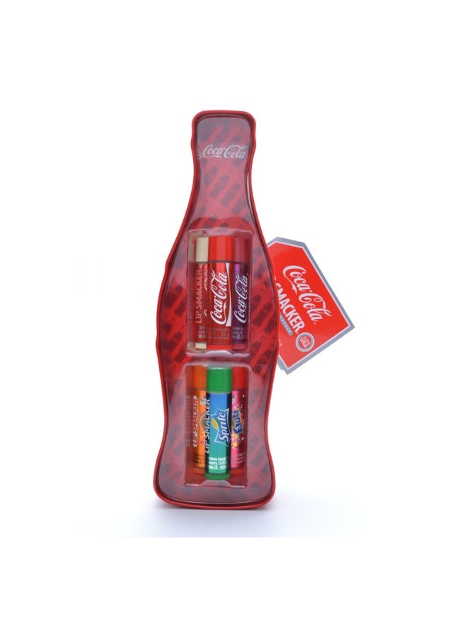 Lip Smacker Coca Cola Multipack And Gifting - Vintage Bottle Tin Box 6Pcs New - Image 1