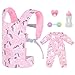18INDC 5 Pcs Doll Carrier and Accessories for 1622 Inch Doll Baby Doll Carrier for 17 Inch baby doll Doll Stuff Carrier Backpack Set for 18 Inch Doll - Image 2