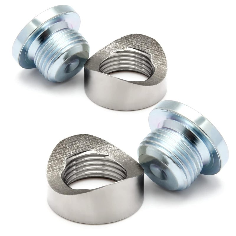 LEDAUT M18X1.5 Bung and Plug Notched Style (2 Bungs/ 2 Plugs) Notched Style Fitting Bungs M18X1.5 - Image 1