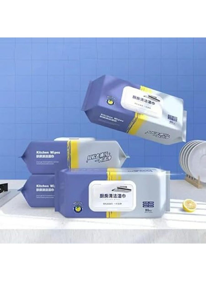 Cleaning Wet Wipes Strong decontamination Extra Large Pack Household Wet Wipes (Pack of 1 Set) Contain 80 Pcs Wipes - Image 2