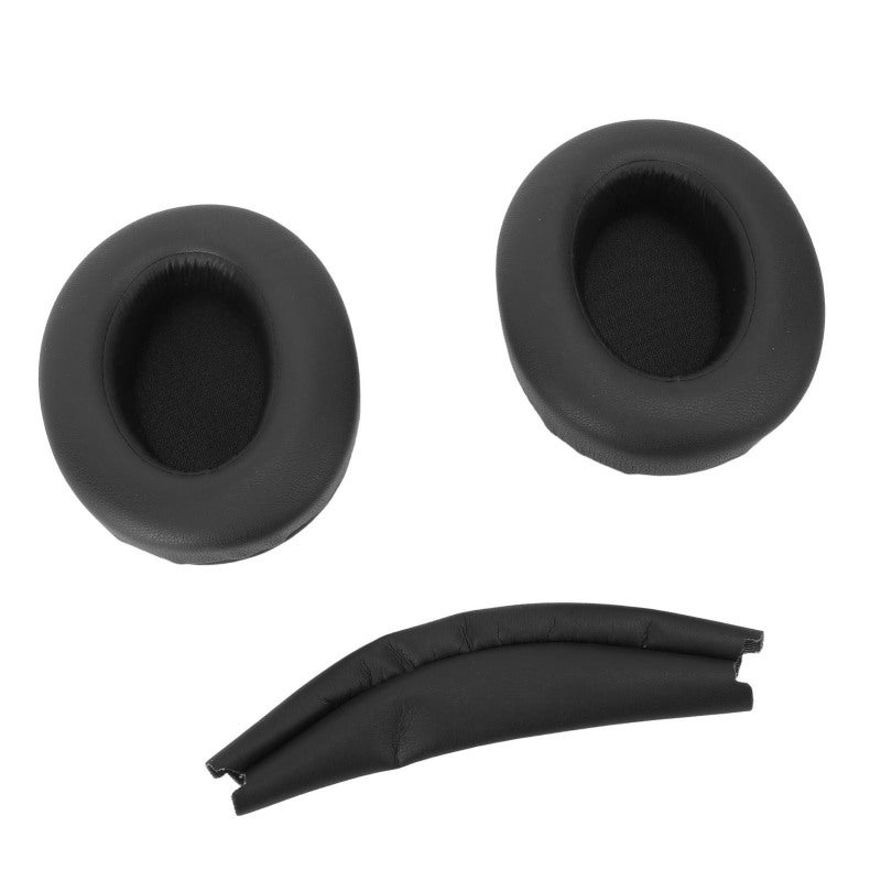 Replacement Ear Pads Blue Protein Leather Memory Foam - Noise Isolation Headband Cover for WH XB910N Headphone Long Extended Wear - Image 1