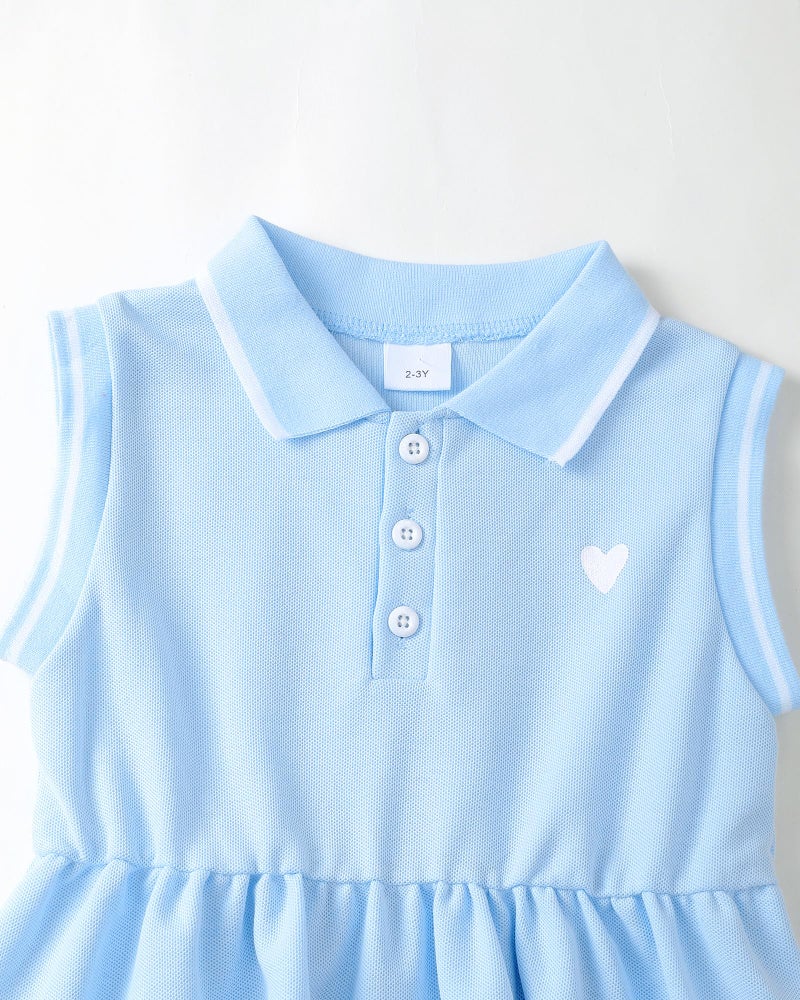 Saeaby Little Baby Girl Clothes Girl Summer Toddler Outfits Sleeveless Sporty Ruffle Dress Shirt with Shoulder Bag Playwear Sundress 5T 6T Girls Clothes Blue - Image 4