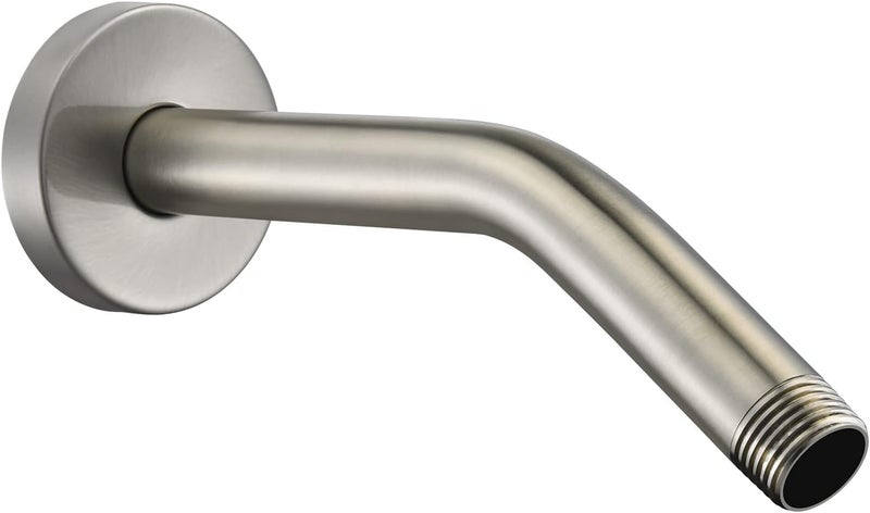 LOWCUS 123815BN Replacement For Moen 8 Inches Anti-leakage Ceiling Wall Mounted Bend Accessories-Basic Shower Arm and Flanged,Made of Solid Brass,Brushed Nickel - Image 1