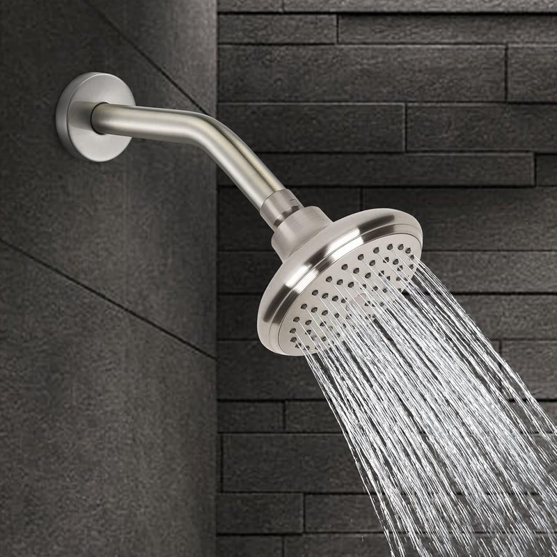 LOWCUS 123815BN Replacement For Moen 8 Inches Anti-leakage Ceiling Wall Mounted Bend Accessories-Basic Shower Arm and Flanged,Made of Solid Brass,Brushed Nickel - Image 5